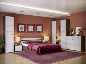 Спальня Нэнси (Венге/Белый глянец) в Чите - chita.katalogmebeli.com | фото