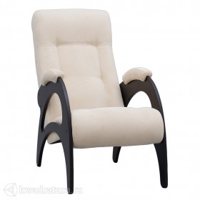 Кресло для отдыха Неаполь Модель 9 без лозы (Венге-эмаль/Ткань Ваниль Verona Vanilla) в Чите - chita.katalogmebeli.com | фото