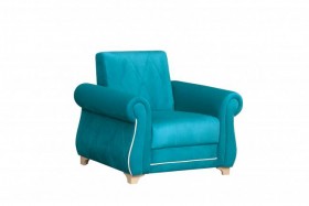 Кресло для отдыха "Порто" (велюр киви бирюза / микровельвет крем) в Чите - chita.katalogmebeli.com | фото 1