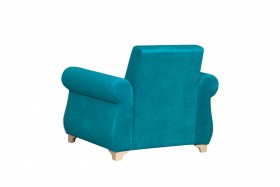Кресло для отдыха "Порто" (велюр киви бирюза / микровельвет крем) в Чите - chita.katalogmebeli.com | фото 4