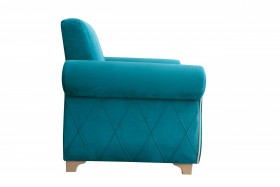 Кресло для отдыха "Порто" (велюр киви бирюза / микровельвет крем) в Чите - chita.katalogmebeli.com | фото 6