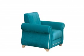 Кресло для отдыха "Порто" (велюр киви бирюза / микровельвет крем) в Чите - chita.katalogmebeli.com | фото 7