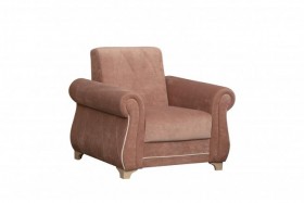 Кресло для отдыха "Порто" (велюр киви корица / микровельвет крем) в Чите - chita.katalogmebeli.com | фото