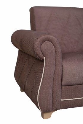Кресло для отдыха "Порто" (велюр текстура лиловый / микровельвет крем)/осн. в Чите - chita.katalogmebeli.com | фото 6