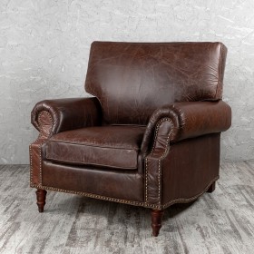 Кресло кожаное Лофт Аристократ (ширина 1100 мм) в Чите - chita.katalogmebeli.com | фото