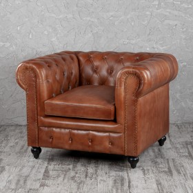 Кресло кожаное Лофт Честер (кожа) в Чите - chita.katalogmebeli.com | фото