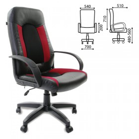 Кресло офисное BRABIX Strike EX-525 (черно-красный) в Чите - chita.katalogmebeli.com | фото