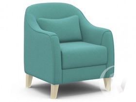 Кресло отдыха Комфорт-4 (бесцветный лак/CANDY AQUVAMARINE) в Чите - chita.katalogmebeli.com | фото 1