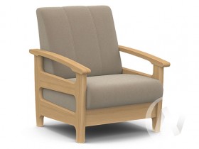 Кресло для отдыха Омега (бук лак/CATANIA LATTE) в Чите - chita.katalogmebeli.com | фото 1