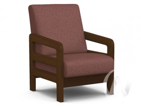 Кресло отдыха Вега-34 (орех лак/UNO BERRY) в Чите - chita.katalogmebeli.com | фото 1