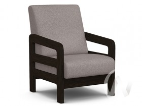 Кресло отдыха Вега-34 (венге лак/UNO ROSY-GREY) в Чите - chita.katalogmebeli.com | фото
