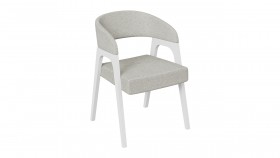 Кресло «Техас 1» (Белый матовый/Шенилл Estetica Moonstone №221) в Чите - chita.katalogmebeli.com | фото