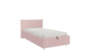 Кровать 0.9 Бест (Нежно-розовый велюр/под-мех) в Чите - chita.katalogmebeli.com | фото