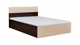 Кровать 1,2м Юнона с настилом (Венге / Дуб) в Чите - chita.katalogmebeli.com | фото