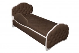 Кровать 170 Гармония 08 Шоколад (мягкий бортик) в Чите - chita.katalogmebeli.com | фото