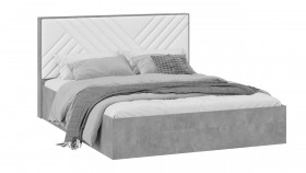 Кровать без ПМ «Хилтон» Тип 1 Ателье светлый/Белый в Чите - chita.katalogmebeli.com | фото