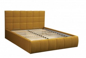 Кровать "Диана" ш. 1400 (Н=1010мм) (жаккард горчица) в Чите - chita.katalogmebeli.com | фото
