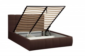 Кровать "Диана" ш. 1600 (Н=1010мм) (жаккард шоколад) в Чите - chita.katalogmebeli.com | фото