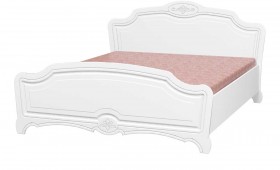 Кровать двойная 1400х2000 (комплект) Лотос (Белый/Белый Глянец) в Чите - chita.katalogmebeli.com | фото