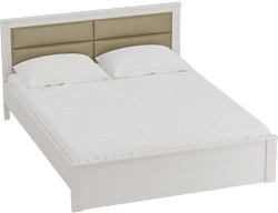 Кровать Элана 1200 с основанием Бодега белая в Чите - chita.katalogmebeli.com | фото