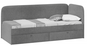 Кровать «Молли» с мягкой обивкой (900) тип 1 (Микровелюр Scandi Graphite 22) в Чите - chita.katalogmebeli.com | фото