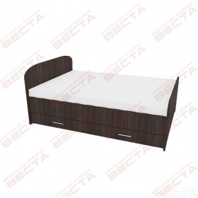 Кровать односпальная ЛДСП 1200 с ящиками Венге в Чите - chita.katalogmebeli.com | фото