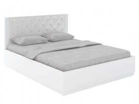 Кровать с ПМ М25 Спальня Тиффани (белый текстурный) в Чите - chita.katalogmebeli.com | фото