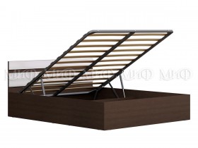 Кровать с подъемным механизмом Нэнси 1,4м (Венге/белый глянец) в Чите - chita.katalogmebeli.com | фото