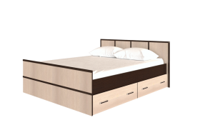 Кровать Сакура с настилом и ящиками 1,4 (Венге/Лоредо) в Чите - chita.katalogmebeli.com | фото