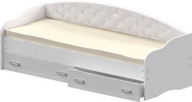 Кровать Софа-8 с мягкой спинкой (900х2000) Белый в Чите - chita.katalogmebeli.com | фото