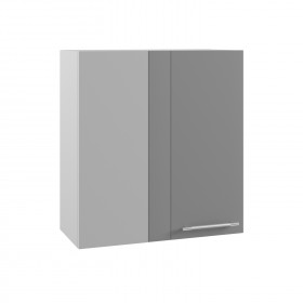 Квадро ПУ 650 шкаф верхний угловой (Ваниль кожа/корпус Серый) в Чите - chita.katalogmebeli.com | фото