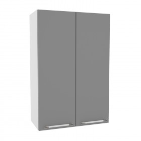 Квадро ВП 600 шкаф верхний высокий (Ваниль кожа/корпус Серый) в Чите - chita.katalogmebeli.com | фото