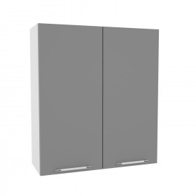 Квадро ВП 800 шкаф верхний высокий (Ваниль кожа/корпус Серый) в Чите - chita.katalogmebeli.com | фото