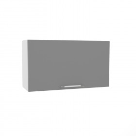 Квадро ВПГ 800 шкаф верхний горизонтальный высокий (Ваниль кожа/корпус Серый) в Чите - chita.katalogmebeli.com | фото