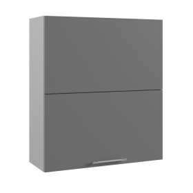 Квадро ВПГПМ 800 Шкаф верхний высокий Blum Aventos (Ваниль кожа/корпус Серый) в Чите - chita.katalogmebeli.com | фото