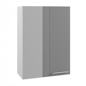Квадро ВПУ 650 шкаф верхний угловой высокий (Ваниль кожа/корпус Серый) в Чите - chita.katalogmebeli.com | фото