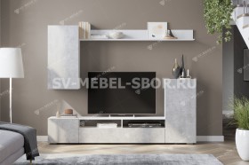 Мебель для гостиной МГС 4 (Белый/Цемент светлый) в Чите - chita.katalogmebeli.com | фото