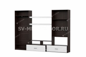 Мебель для гостиной МГС 7 Исполнение 1 Дуб Венге/Белый глянец в Чите - chita.katalogmebeli.com | фото