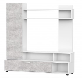 Мебель для гостиной "МГС 9" Белый / Цемент светлый в Чите - chita.katalogmebeli.com | фото