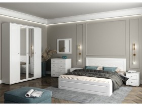 Модульная спальня Барселона (Белый/Белый глянец) в Чите - chita.katalogmebeli.com | фото