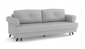 Оливер / диван - кровать 3-х местн. (еврокнижка) (велюр велутто серебряный 52 в Чите - chita.katalogmebeli.com | фото