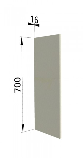 Панель торцевая П Квадро (для шкафа верхнего) Ваниль кожа в Чите - chita.katalogmebeli.com | фото