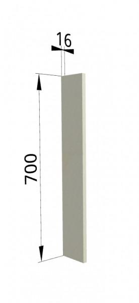 Панель торцевая ПТ 400 Квадро (для шкафа торцевого верхнего) Ваниль кожа в Чите - chita.katalogmebeli.com | фото