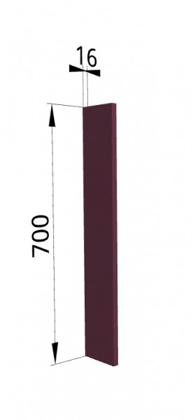 Панель торцевая ПТ 400 Квадро (для шкафа торцевого верхнего) Виноград в Чите - chita.katalogmebeli.com | фото