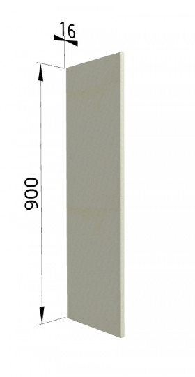 Панель торцевая ВП Квадро (для шкафа верхнего высокого) Ваниль кожа в Чите - chita.katalogmebeli.com | фото