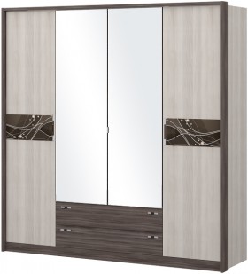 Шкаф четырехстворчатый с зеркалом Шк69.1 Николь в Чите - chita.katalogmebeli.com | фото