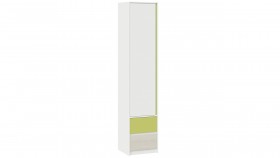 Шкаф для белья комбинированный «Сканди» Дуб Гарден/Белый/Зеленый в Чите - chita.katalogmebeli.com | фото
