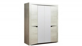 Шкаф для одежды "Лючия" (4-х дв.) (венге / белый) в Чите - chita.katalogmebeli.com | фото