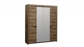 Шкаф для одежды "Лючия" (4-х дв.) ( венге/зеркало) в Чите - chita.katalogmebeli.com | фото