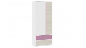 Шкаф для одежды комбинированный «Сканди» Дуб Гарден/Белый/Лиловый в Чите - chita.katalogmebeli.com | фото